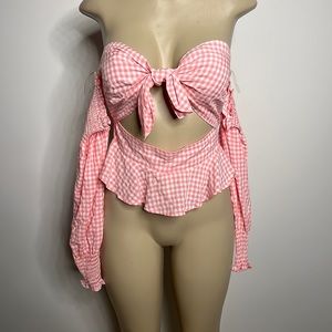 Beyouty small pink gingham top
